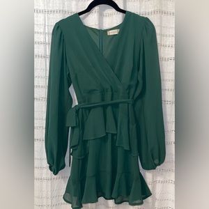 Green Long-Sleeve Dress